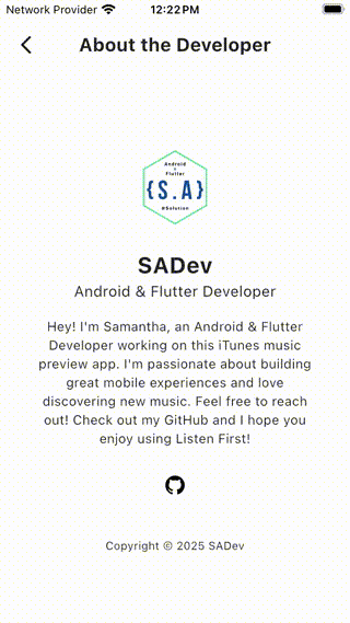 listenFirst Demo GIF